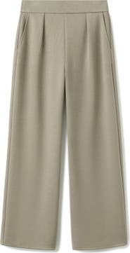 MANGO Pleated Elastic Waist Pants