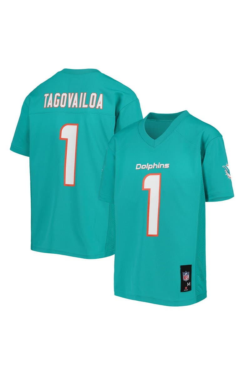 Outerstuff Youth Tua Tagovailoa Aqua Miami Dolphins Replica Player Jersey, Alternate, color, Aqua