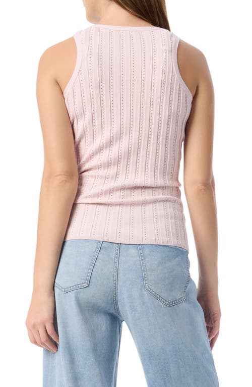 Do By Dee Ocleppo Dot Pointelle Stitch Sweater Tank In Calcite