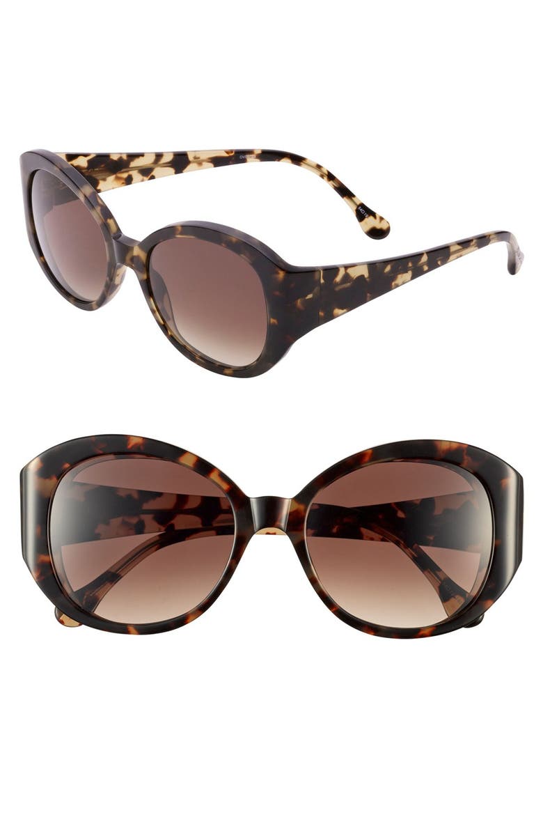'Kirby' 54mm Sunglasses, Main, color, SHINY OLIVE TORTOISE
