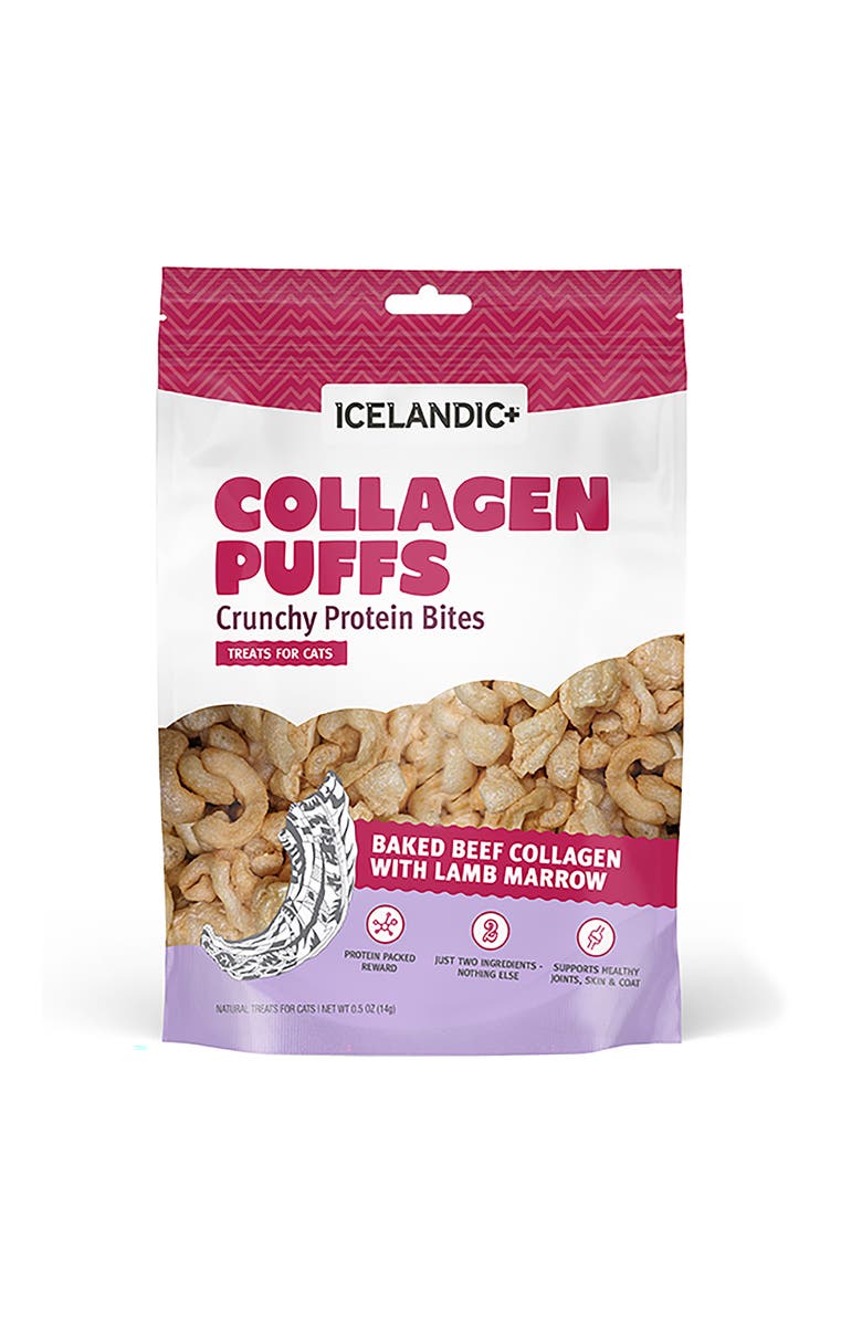 ICELANDIC+ Collagen Puffs Baked Beef Collagen With Lamb Marrow 0.5Oz Bag, Main, color,