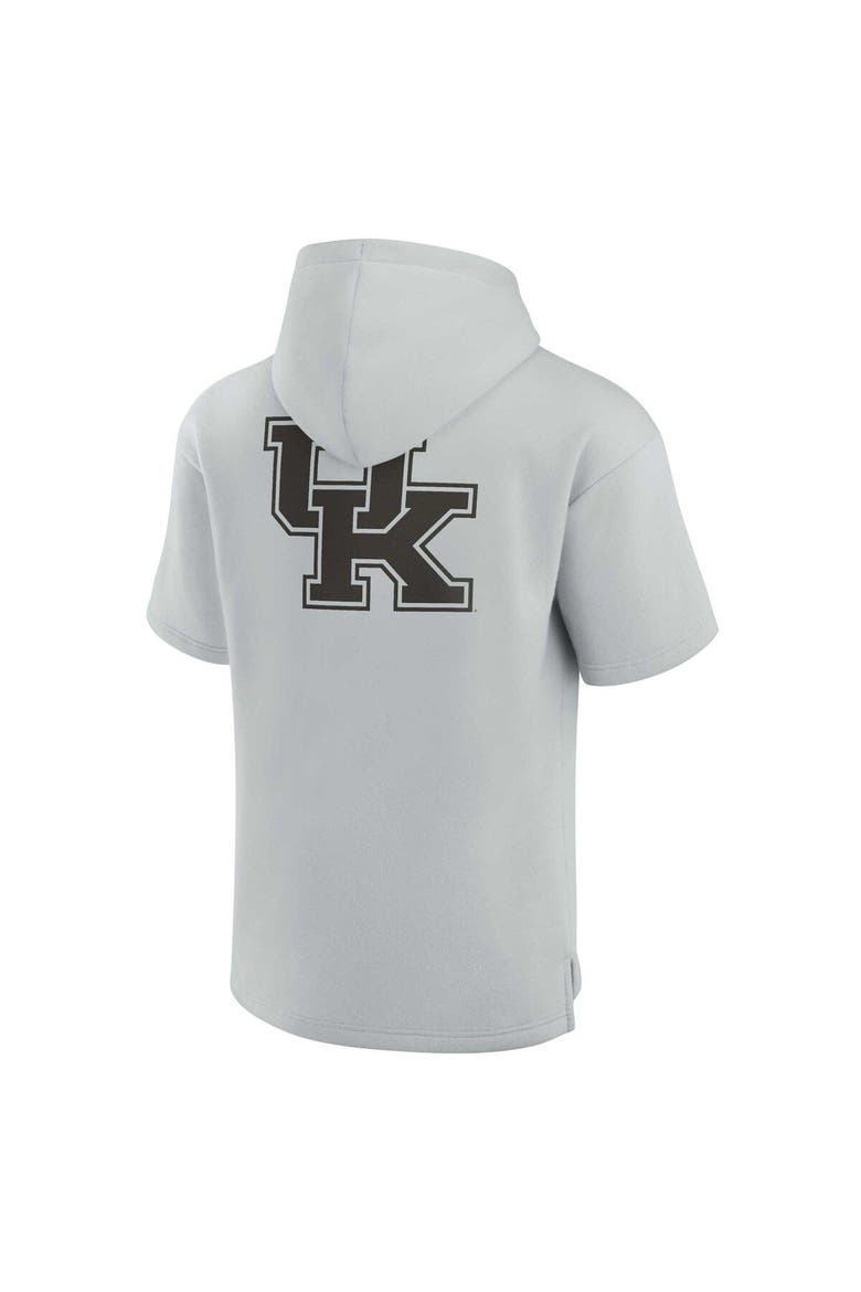 Unisex Fanatics Signature Gray Kentucky Wildcats Elements Super Soft Fleece Short Sleeve Pullover Hoodie, Alternate, color, Gray