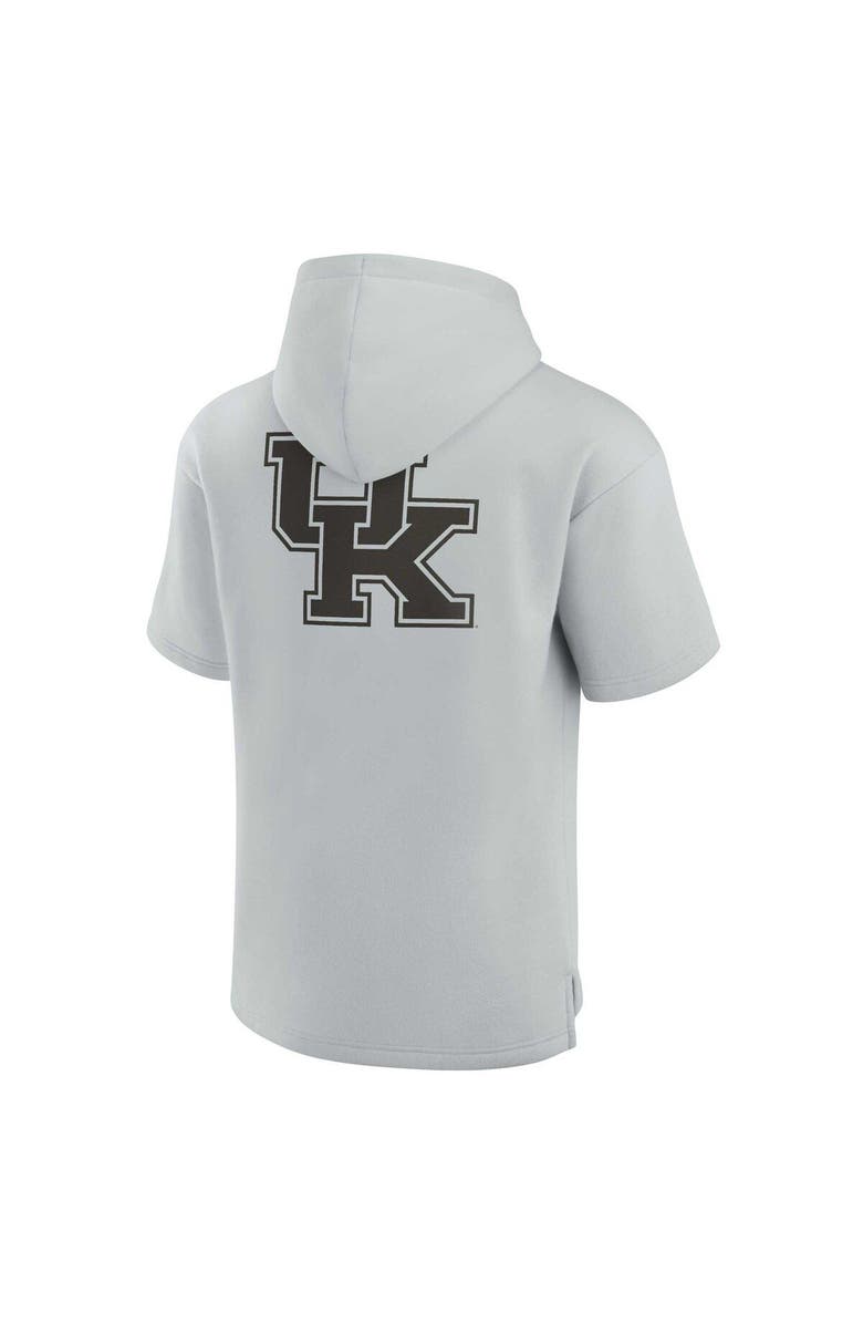 Fanatics Signature Unisex Fanatics Signature Gray Kentucky Wildcats Elements Super Soft Fleece Short Sleeve Pullover Hoodie, Alternate, color, Gray