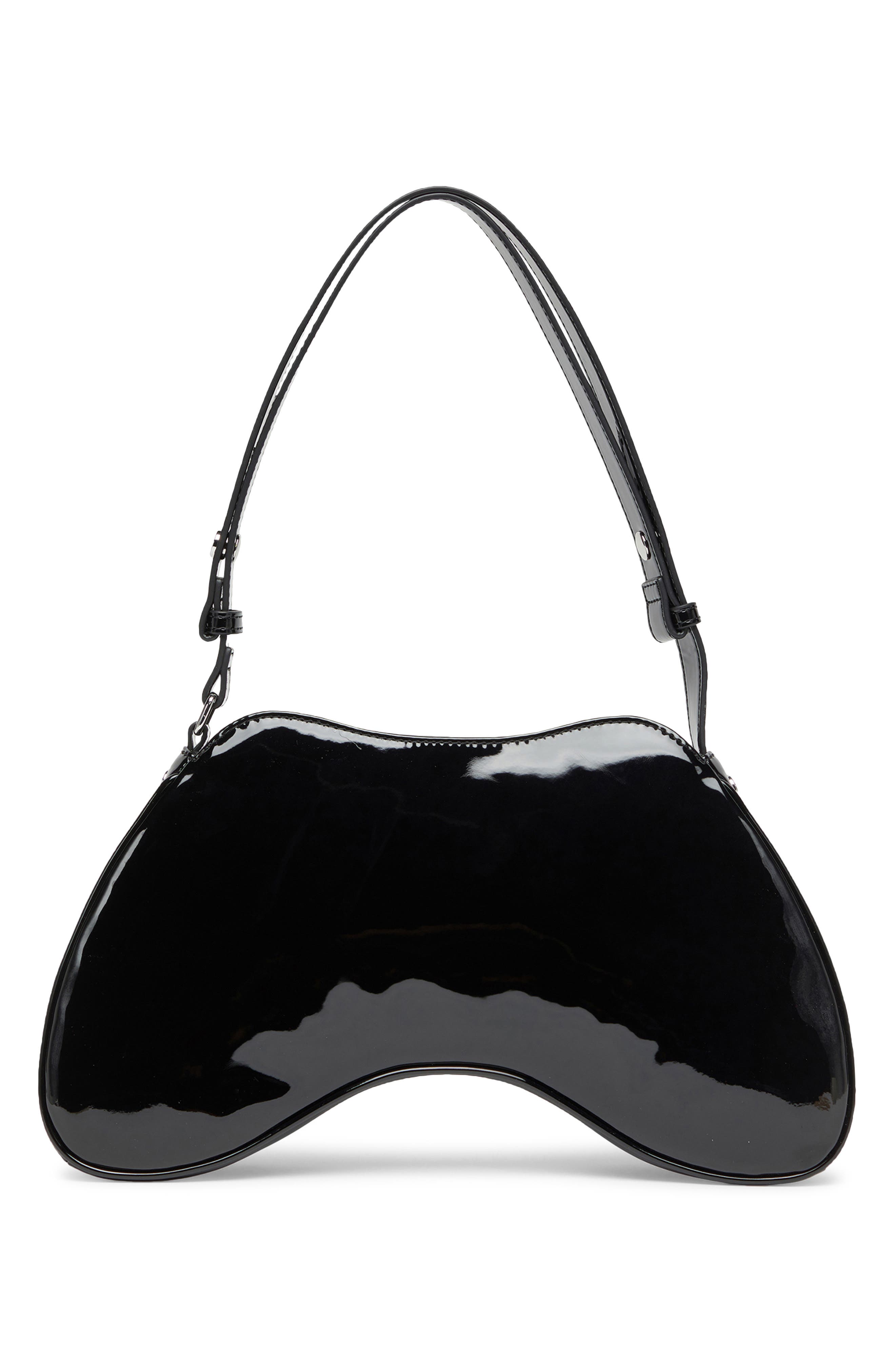 Play Play Faux Leather Shoulder Bag, Alternate, color, BLACK