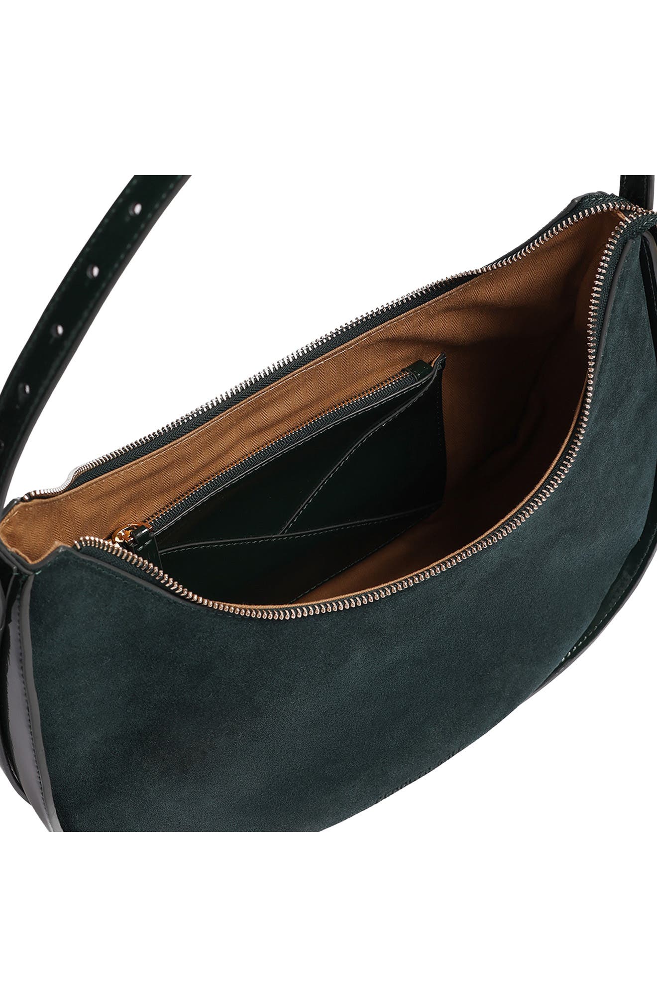 Chelsea Medium Leather Hobo, Alternate, color, LODEN