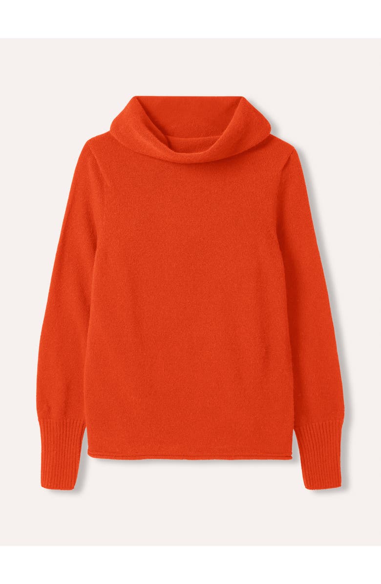 Celtic & Co. British Supersoft Slouchy Cowl Sweater, Alternate, color, Burnt Orange