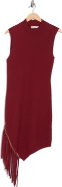 Simkhai Clare Sleeveless Fringed Sweater Dress