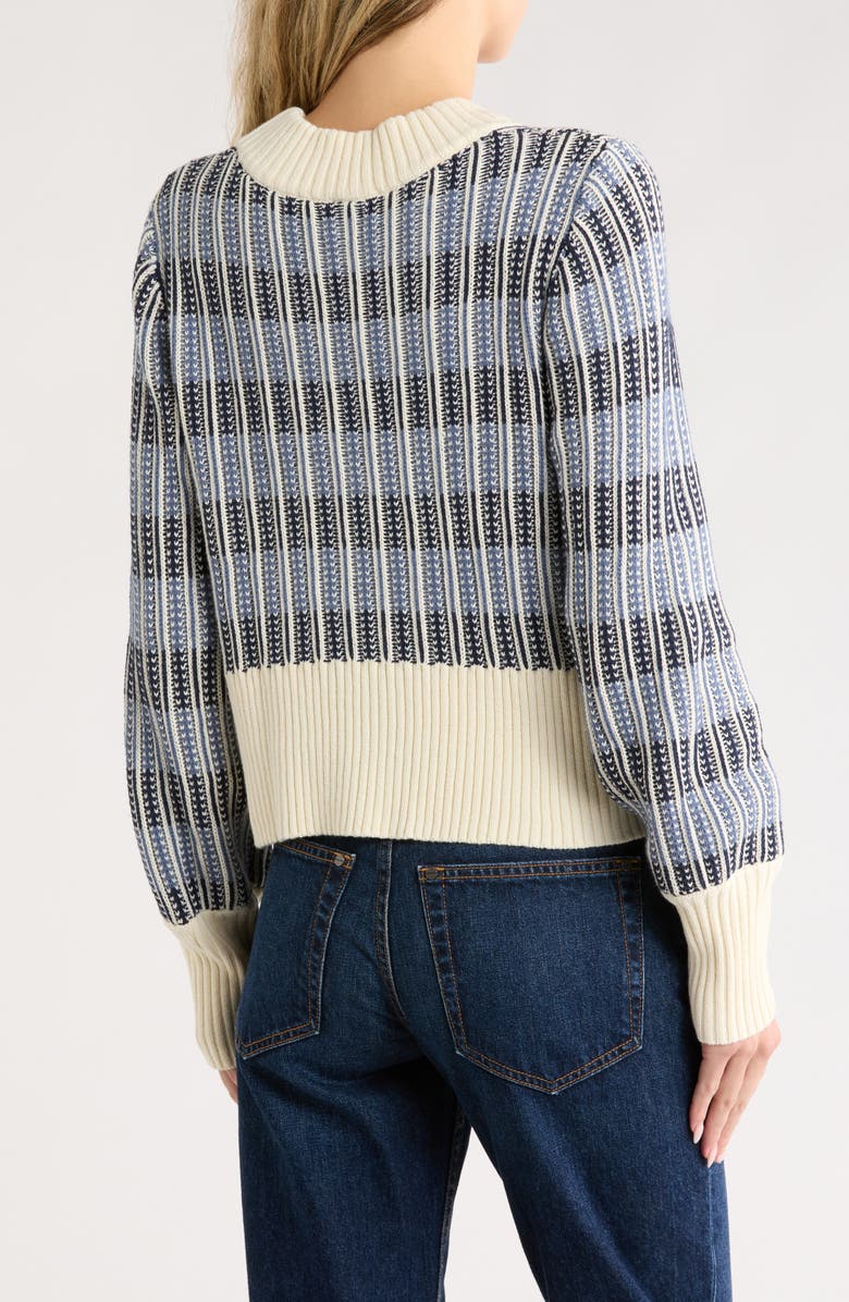 Melrose and Market Stripe Cardigan, Alternate, color, Navy- Blue Lucia Stripe