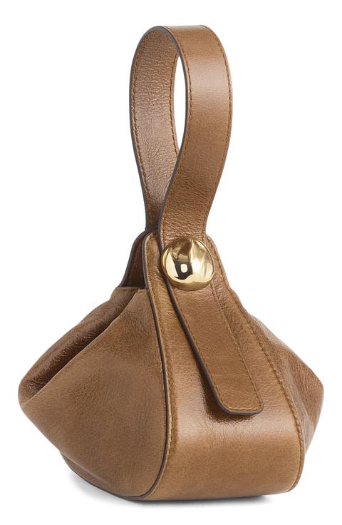 The Sculpted Metal Wristlet Bag