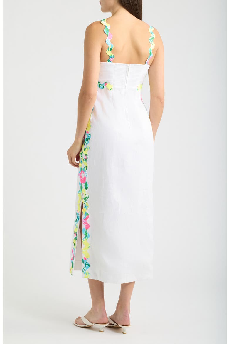 Mikayla Linen Midi Dress, Alternate, color, RESORT WHITE