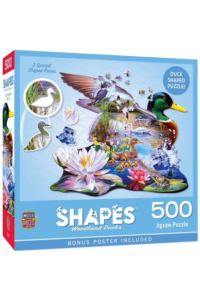 Woodland Ducks 500 Piece Shaped Puzzle, Main, color, Multicolor