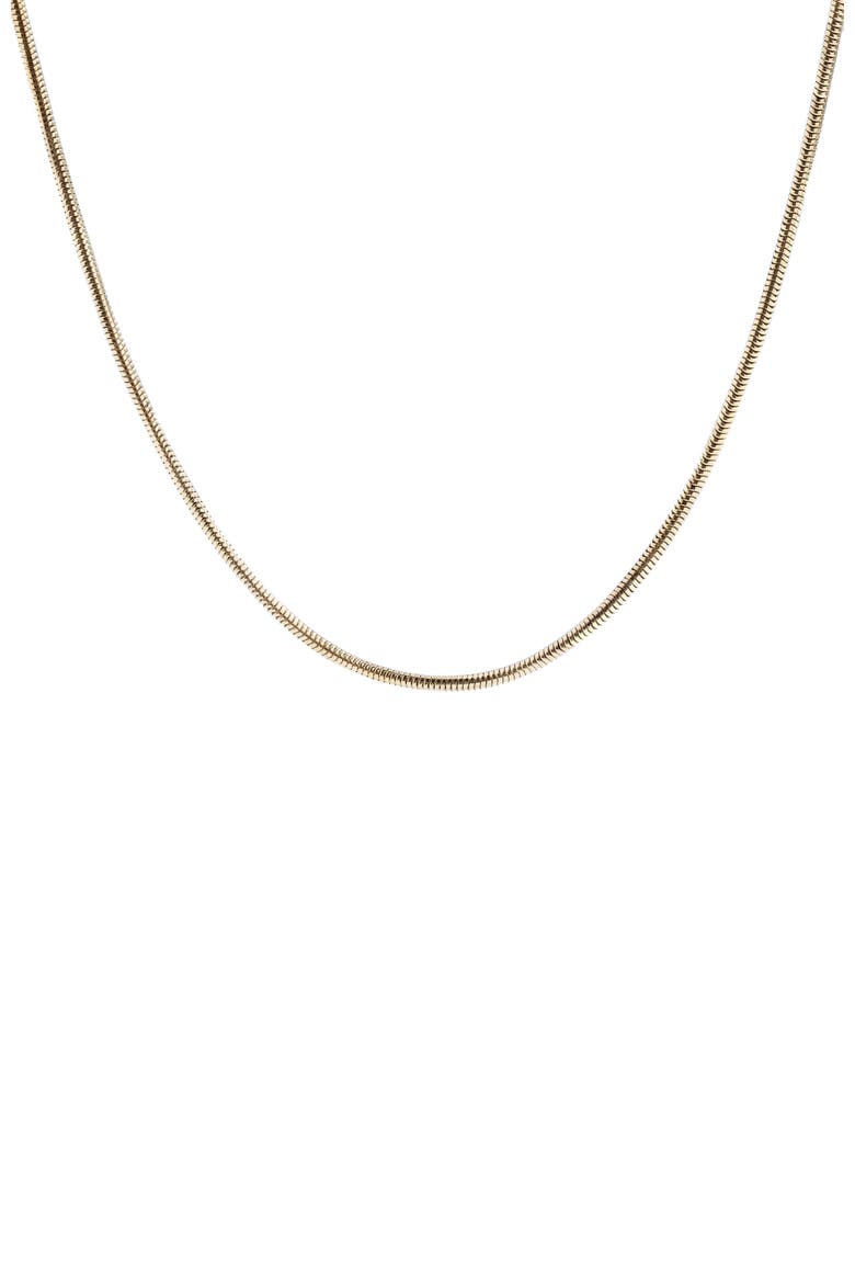 Round Herringbone Layering Necklace, Main, color, Gold