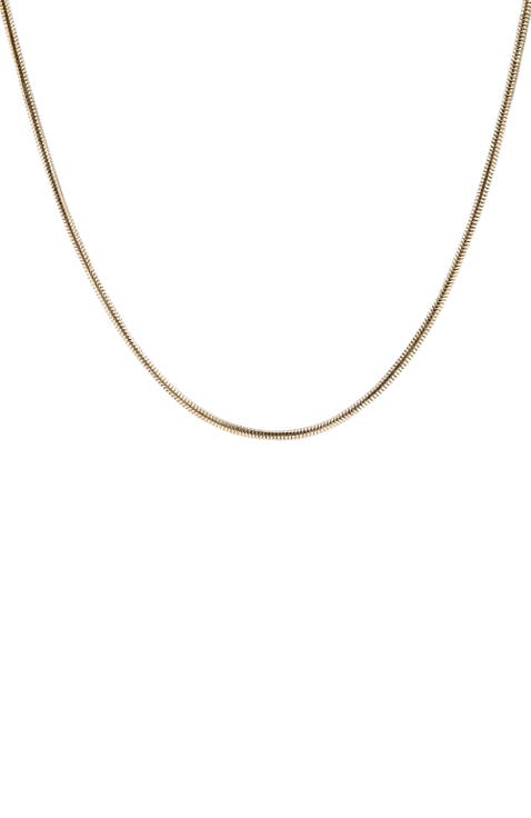 Round Herringbone Layering Necklace