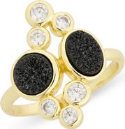 Covet Druzy Stone Crystal Cluster Ring