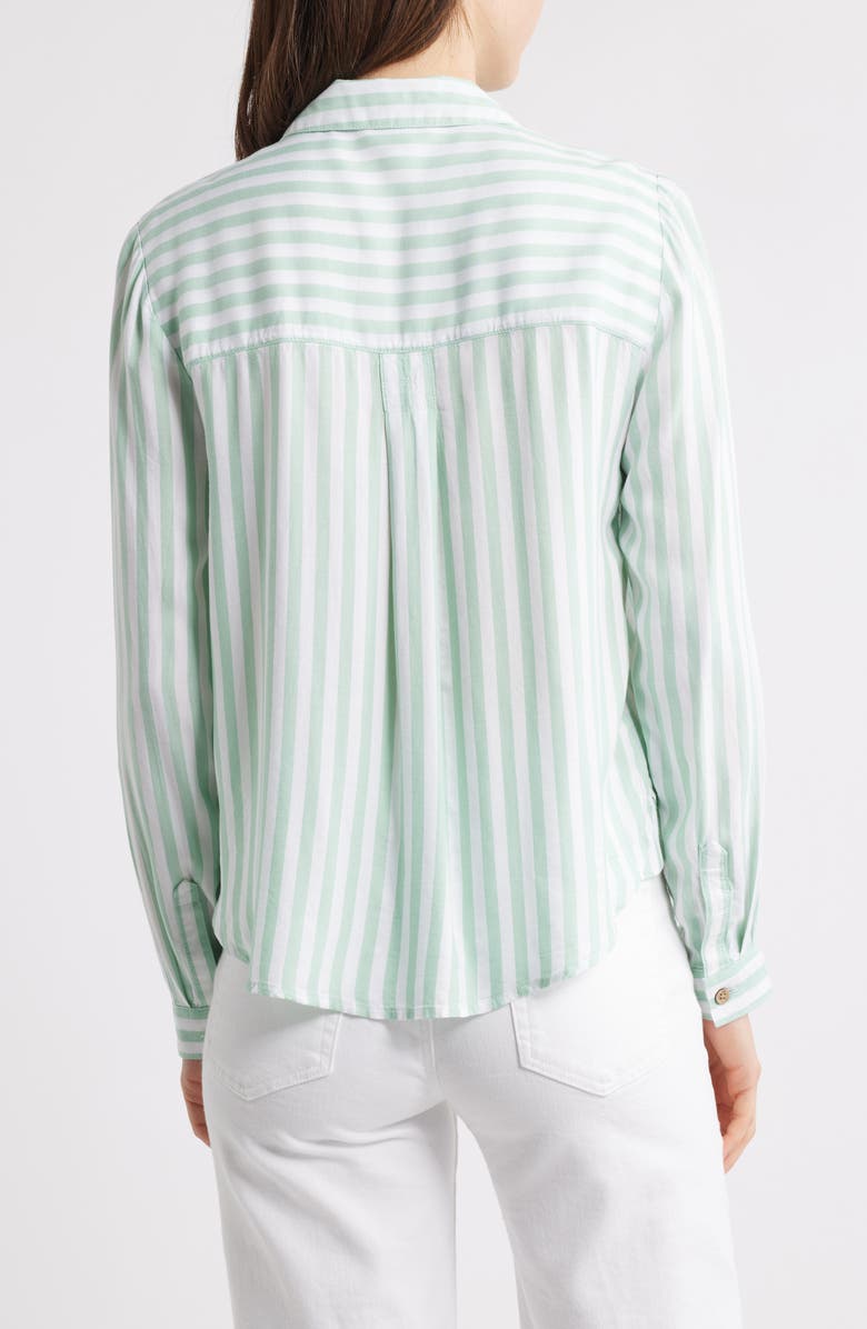 beachlunchlounge Candace Stripe Button-Up Shirt, Alternate, color, Deja Vu