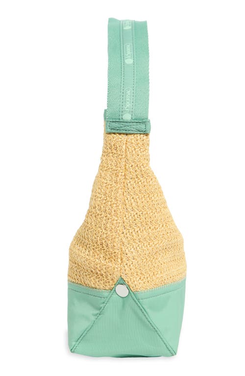 LESPORTSAC LESPORTSAC COLORBLOCK RAFFIA SHOULDER BAG 