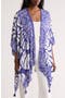Abstract Tassel Trim Ruana