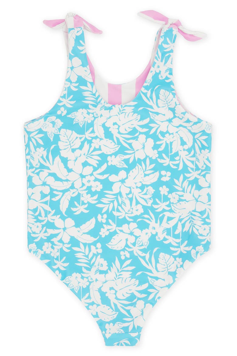Kids' Skye Reversible UPF 50+ One-Piece Swimsuit, Alternate, color, POP PINK
