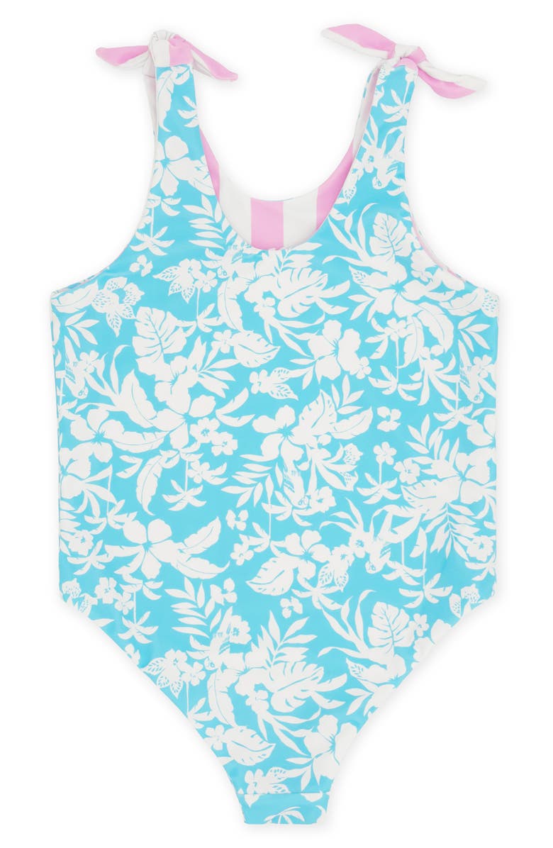 Feather 4 Arrow Kids' Skye Reversible UPF 50+ One-Piece Swimsuit, Alternate, color, Pop Pink