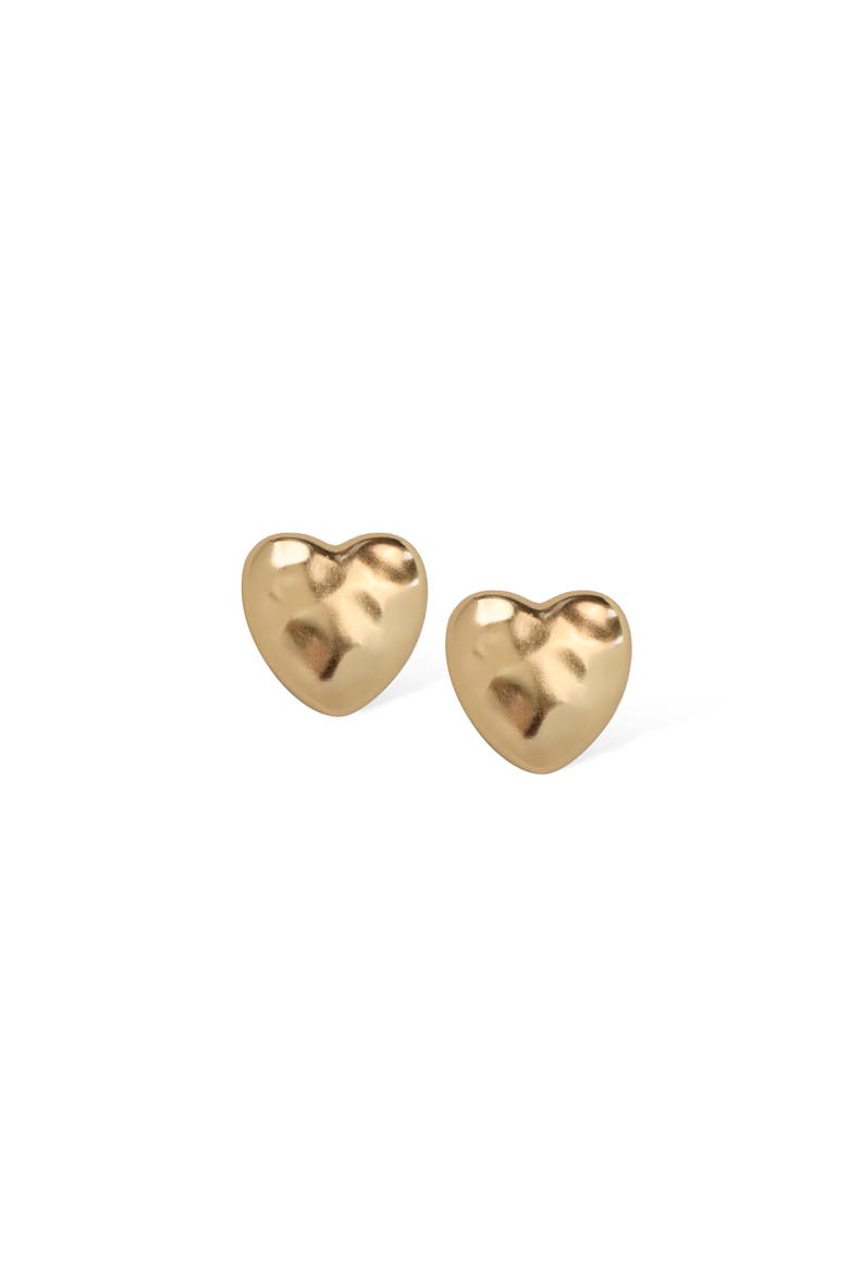 Heart of Eden Stud Earrings, Main, color, Gold