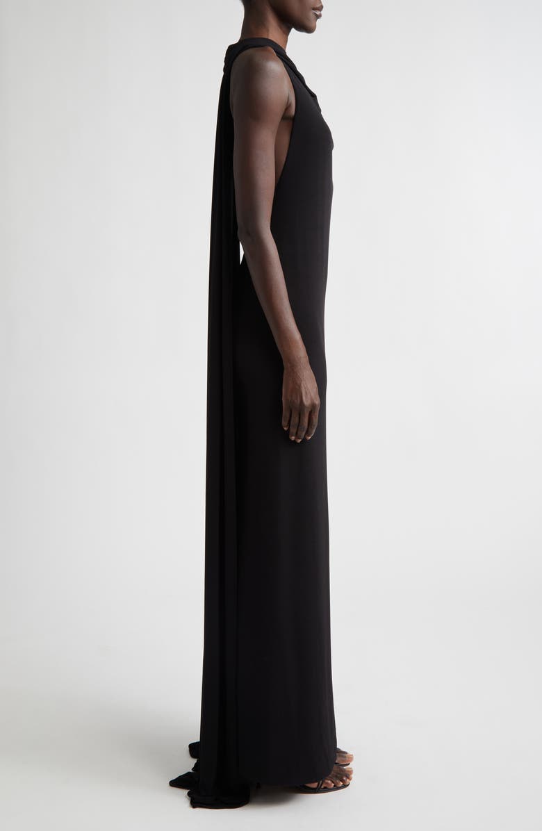 Brandon Maxwell The Presley Mantle Gown, Alternate, color, Black