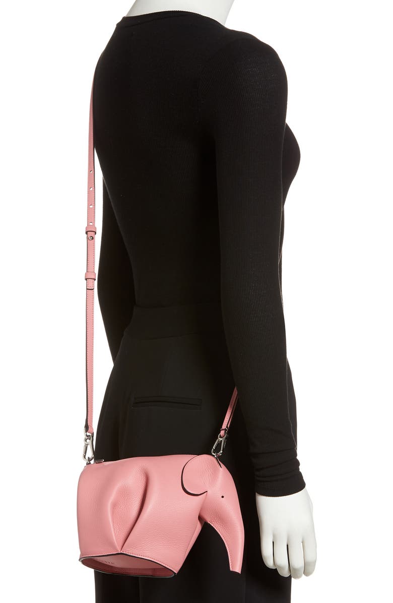 Loewe Mini Elephant Leather Crossbody Bag, Alternate, color,