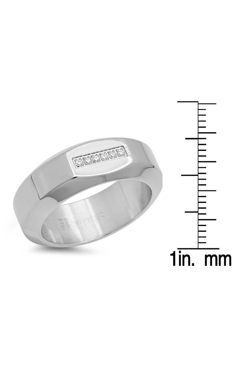 Men's Crystal Ring, Alternate, color, SILVER