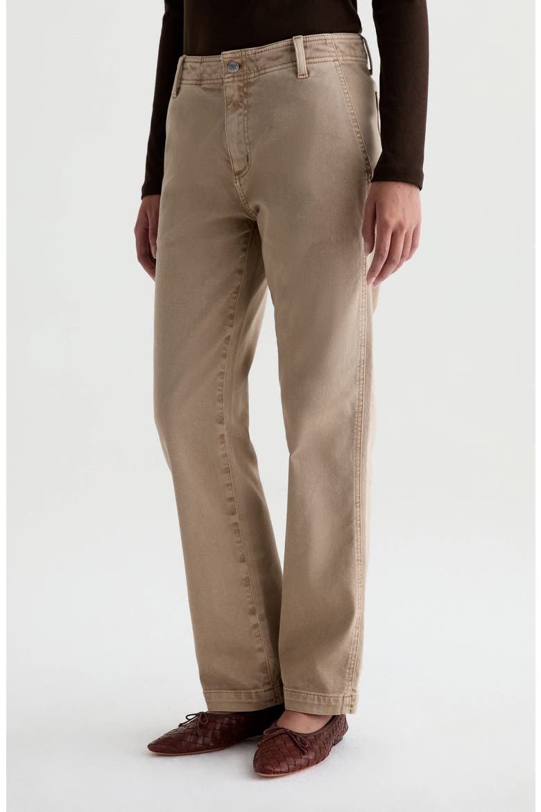 Brinley Mid Rise Straight Leg Trouser Jeans, Alternate, color, SULFUR STUDIO TAN