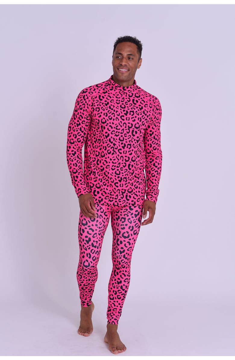 OOSC Baselayer Top - Hotel California Pink Leopard Men's, Alternate, color, Hotel California Pink Leopard