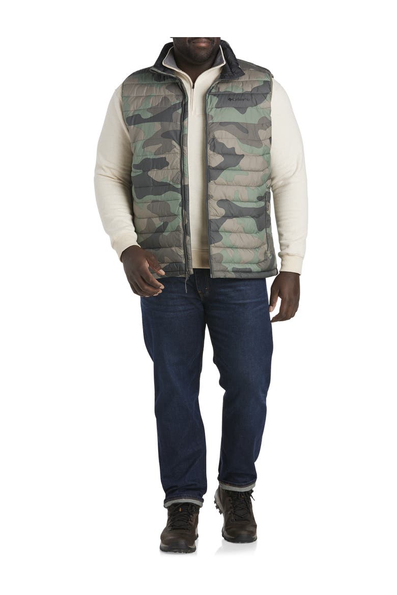 Big & Tall Powder Lite Quilted Vest, Alternate, color, GREEN