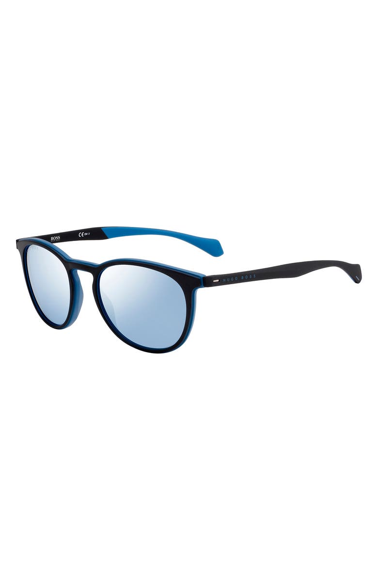 BOSS 54mm Polarized Round Sunglasses, Alternate, color,