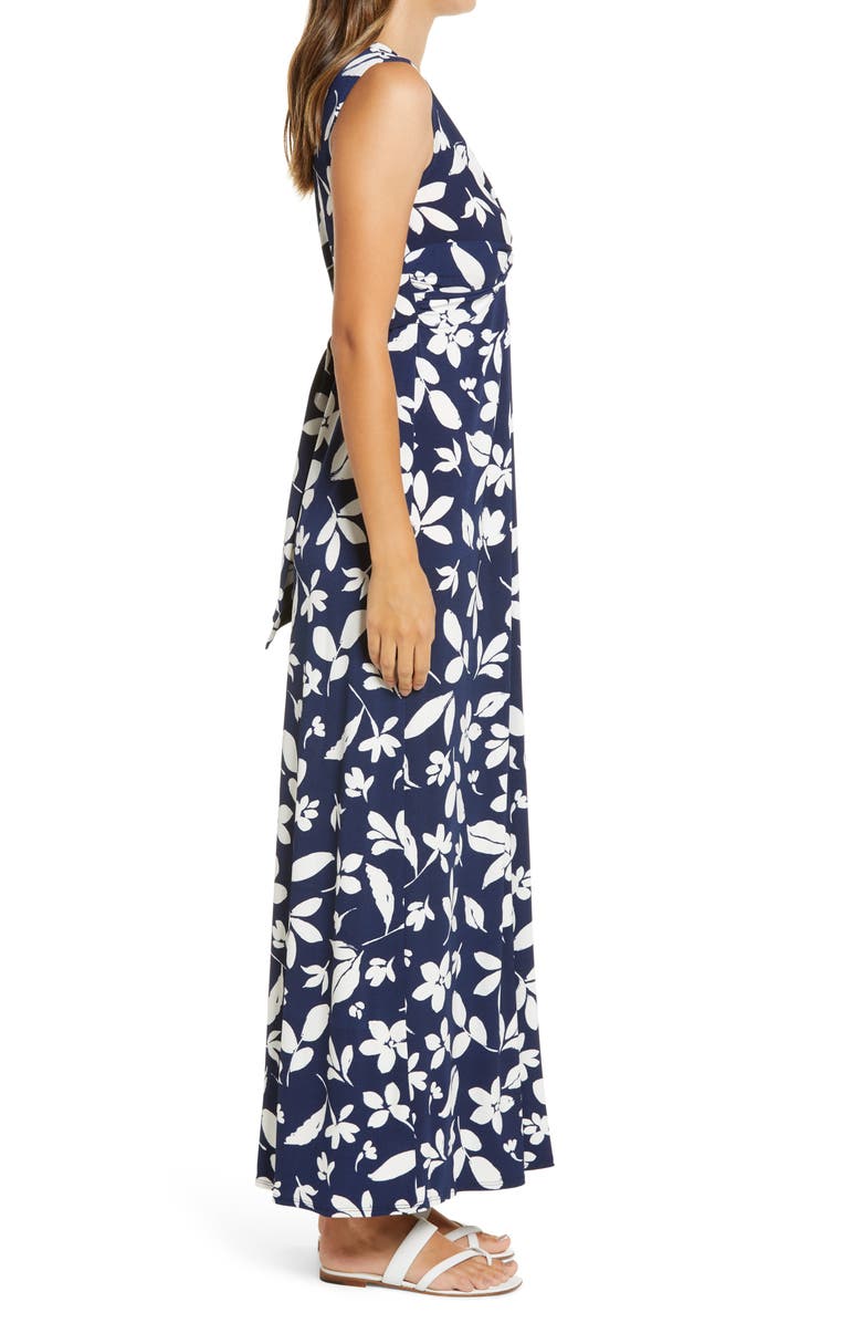 Eliza J Front Knot Jersey Maxi Dress, Alternate, color,