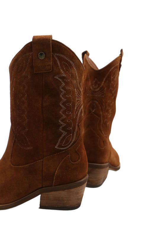 Stivali New York Suede Unstoppable Western Cowboy Boots In Brown