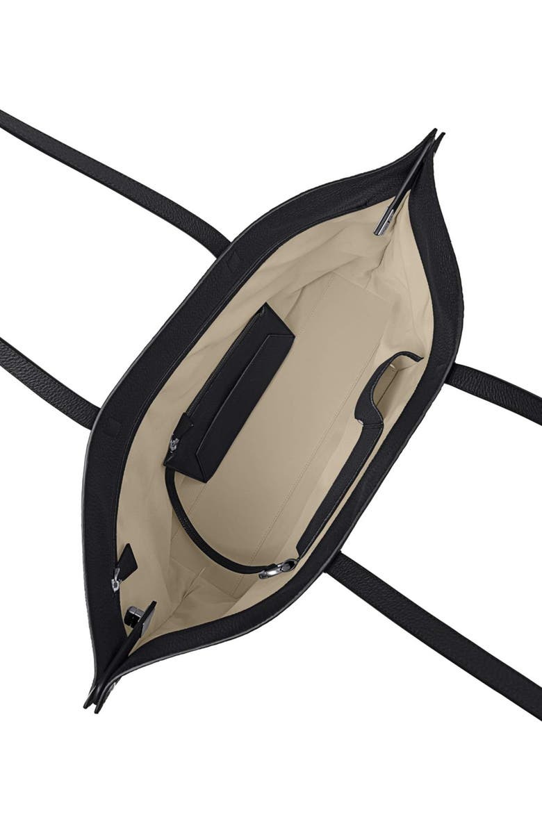 Akris 'Ai Medium Shoulder Tote' Leather Shoulder Tote, Alternate, color, Black