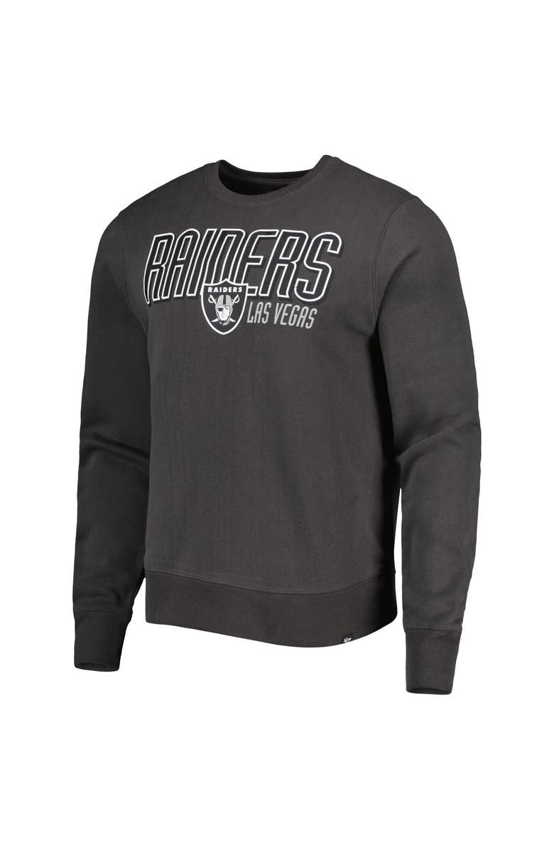 '47 Men's '47 Charcoal Las Vegas Raiders Locked In Headline Pullover Sweatshirt, Alternate, color, Charcoal