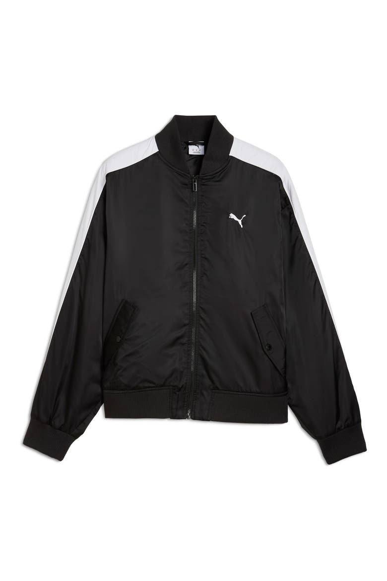 T7 Bomber Jacket, Alternate, color, PUMA BLACK