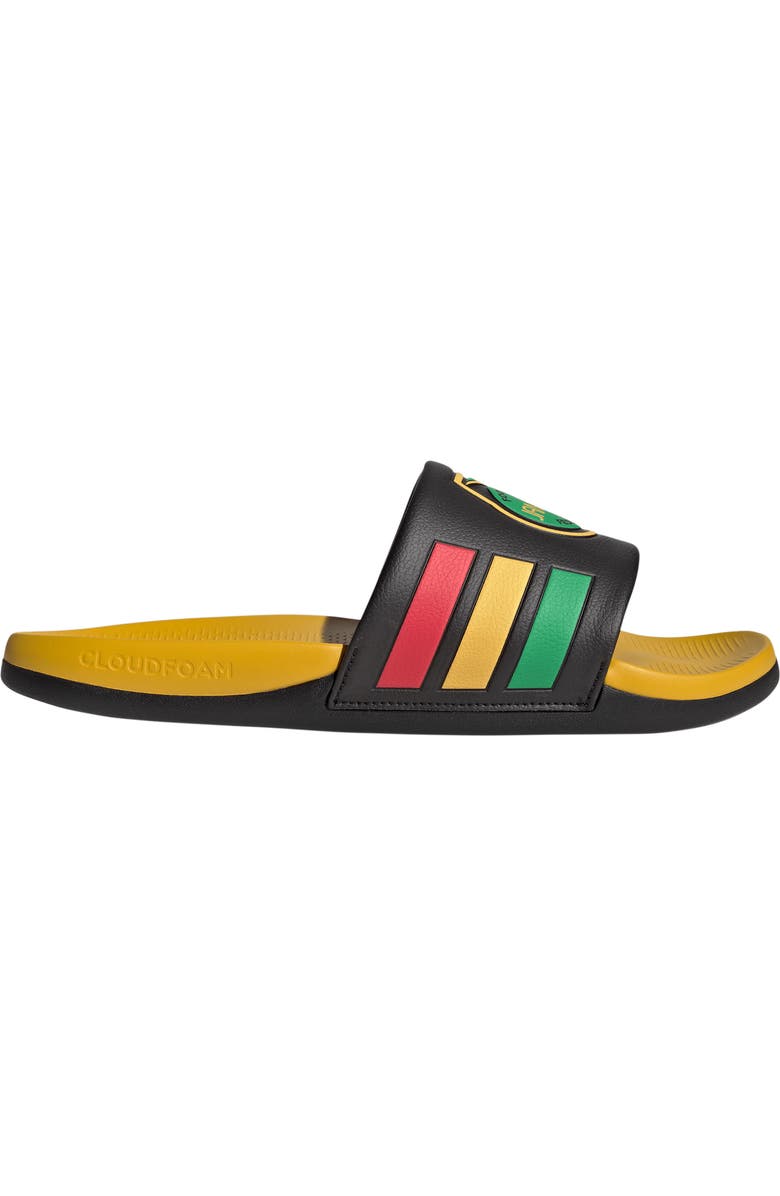 adidas Gender Inclusive Adilette Comfort 2.0 Jamacia Slide Sandal, Alternate, color,
