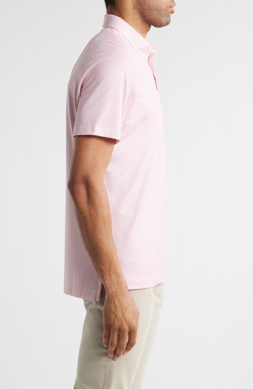 Johnnie-o Teo Microprint Prep-formance Golf Polo In Lobster