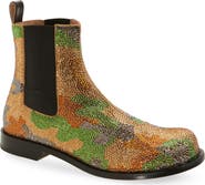 JW Anderson Camo Crystal Studded Chelsea Boot