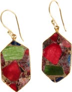SAACHI Mosaic Geometric Drop Earrings