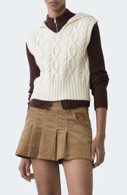 MANGO Hooded Cable Vest