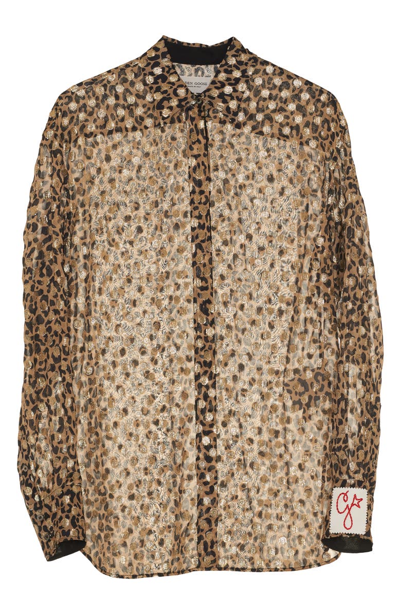 Golden Goose Batilda Shimmer Dot Fil Coupé Blouse, Alternate, color,