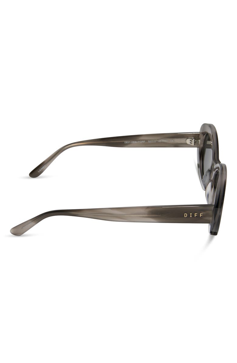DIFF Lainey 52mm Polarized Oval Sunglasses, Alternate, color, Smoke Marble / Grey