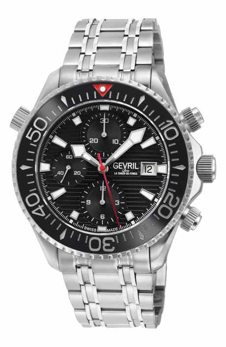 GEVRIL Hudson Yards Swiss Automatic Chronograph Bracelet Watch, 43mm