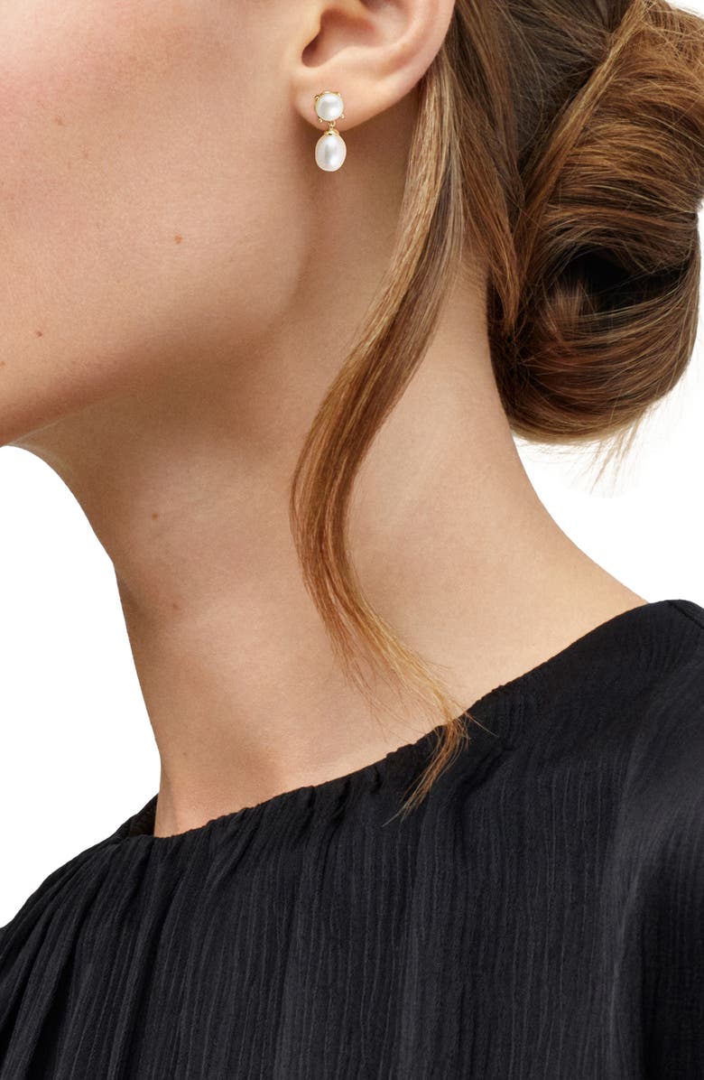 Frankie & Zoe Freshwater Pearl Drop Earrings, Alternate, color, 