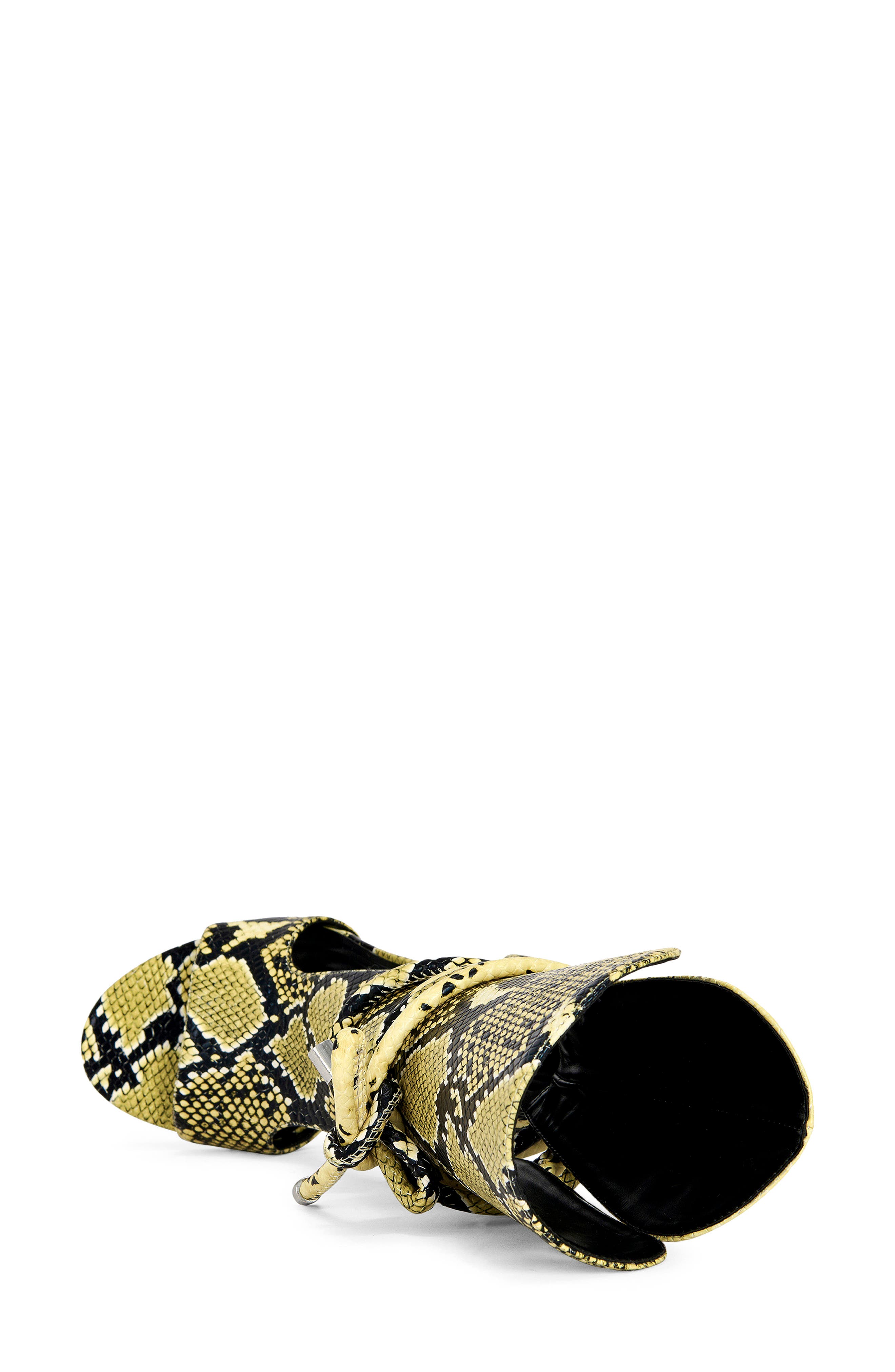 AZALEA WANG Bocker Snakeskin Embossed Sandal, Alternate, color, Yellow Multi