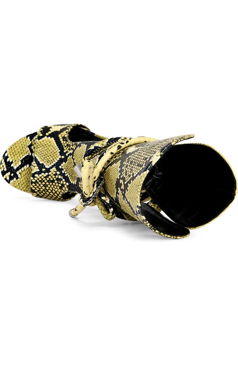 AZALEA WANG Bocker Snakeskin Embossed Sandal, Alternate, color, Yellow Multi