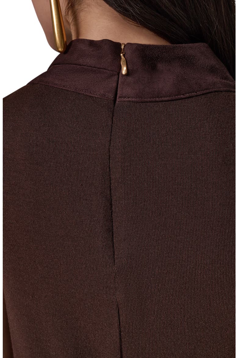Mixed Media Tie Neck Tank, Alternate, color, ESPRESSO
