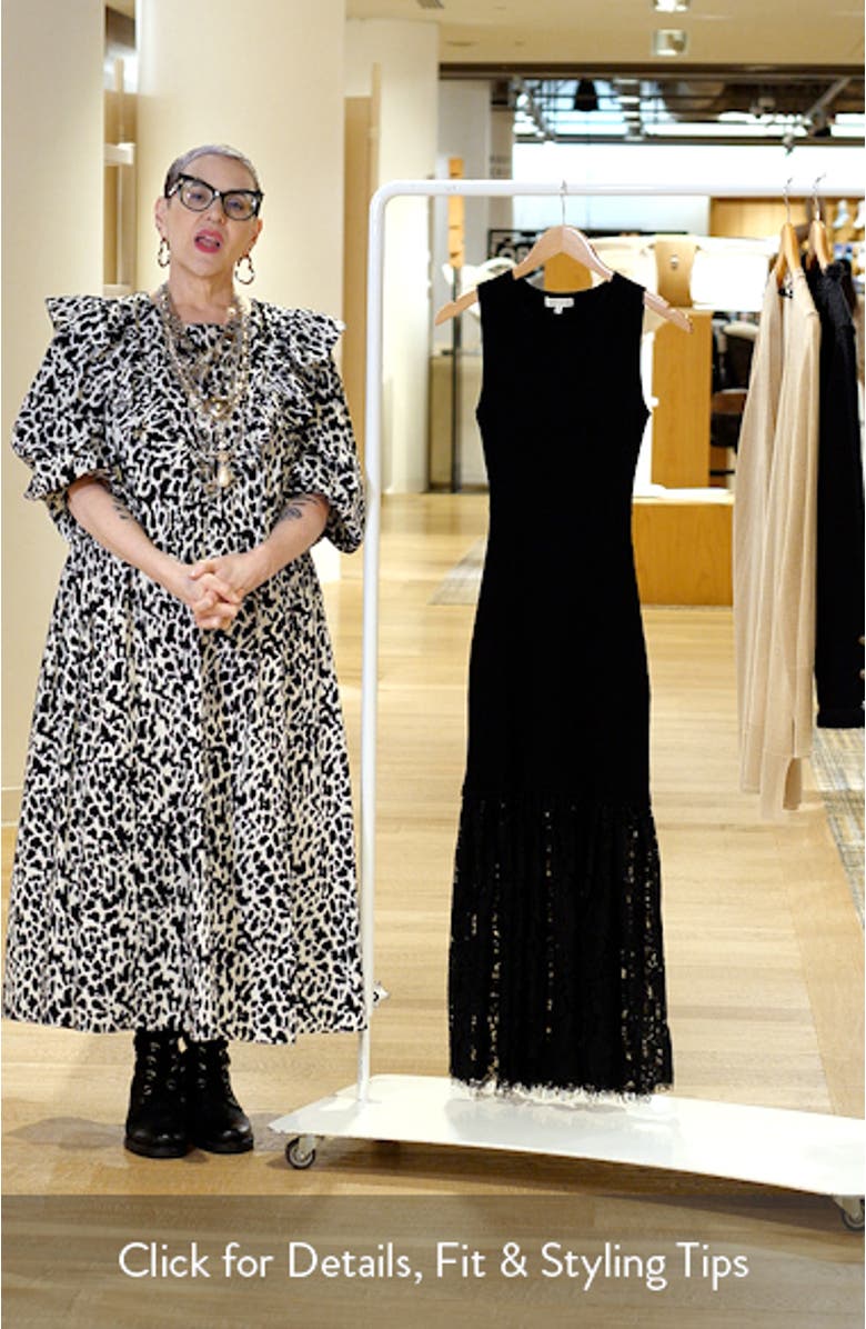 Sleeveless Lace Sweater Dress, sales video thumbnail