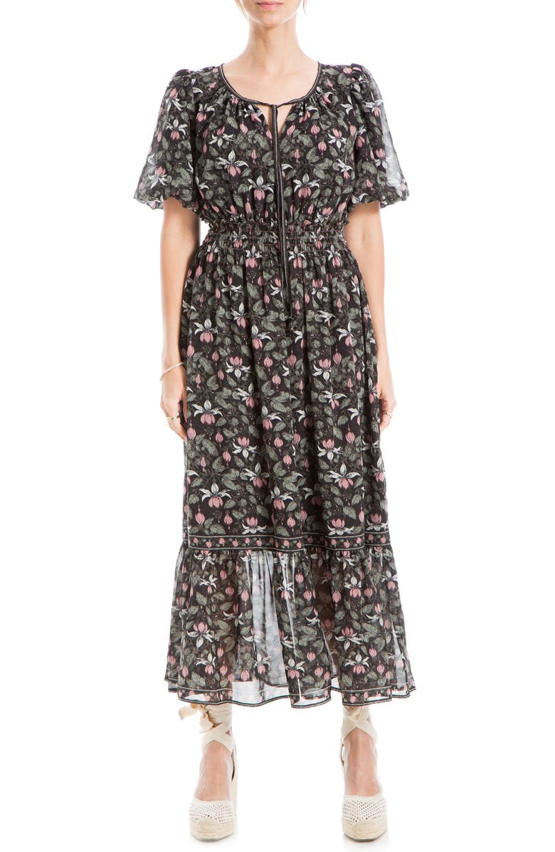 MAX STUDIO Smocked Waist Midi Dress, Main, color,